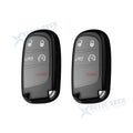2X Black TPU Full Cover Keyless Entry Key Fob Protector for Jeep (2017–2024)