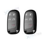 2X Black TPU Full Cover Keyless Entry Key Fob Protector for Jeep (2017–2024)