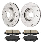 Front Brake Rotors and Ceramic Pads Kit for Nissan Rogue (2014–2017)