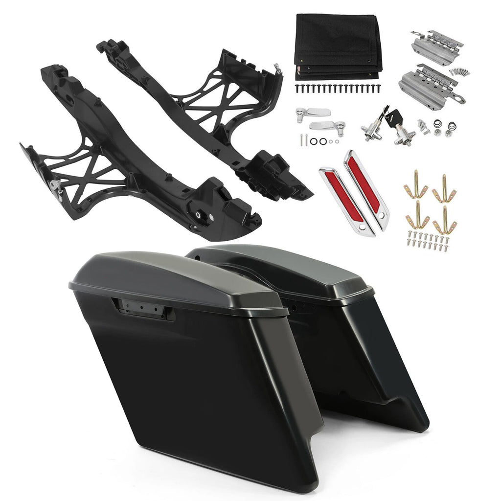 Stretched Extended Hard Saddle Bags Latch for Harley Touring Street Glide (2014–2024)