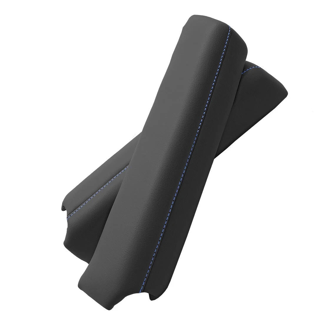 Leather Door Panel Armrest for Ford F150 Lariat (2015–2020) Blue Stitch