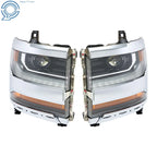 HID Xenon Headlights for Chevy Silverado 1500 (2016-2018) with DRL Chrome