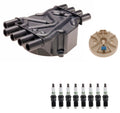 Distributor Rotor Cap & Spark Plugs Kit for GMC Chevrolet 5.7L V8 (VIN R)