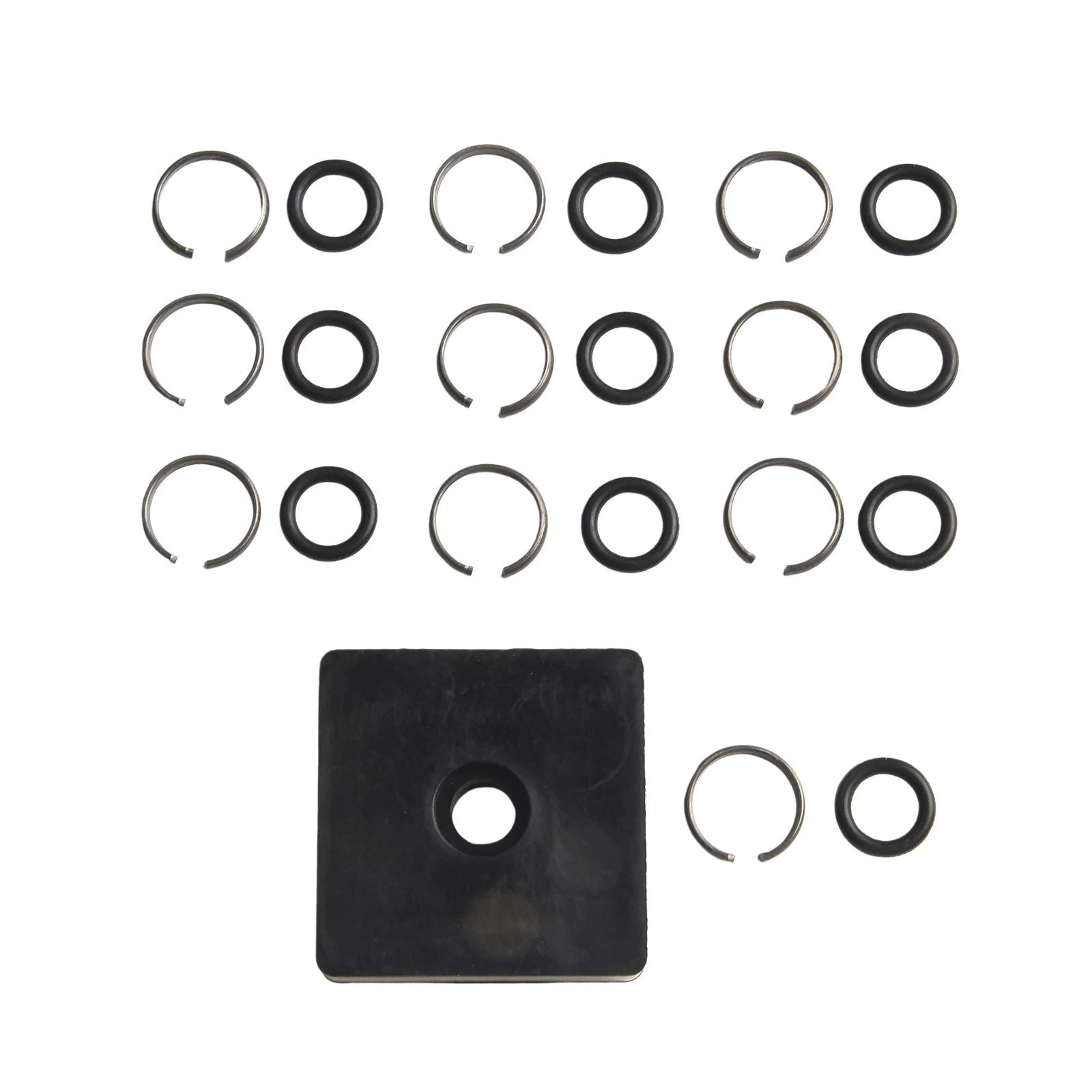 Set of 10 Retaining Ring Clips with O Ring for Pneumatic Tools