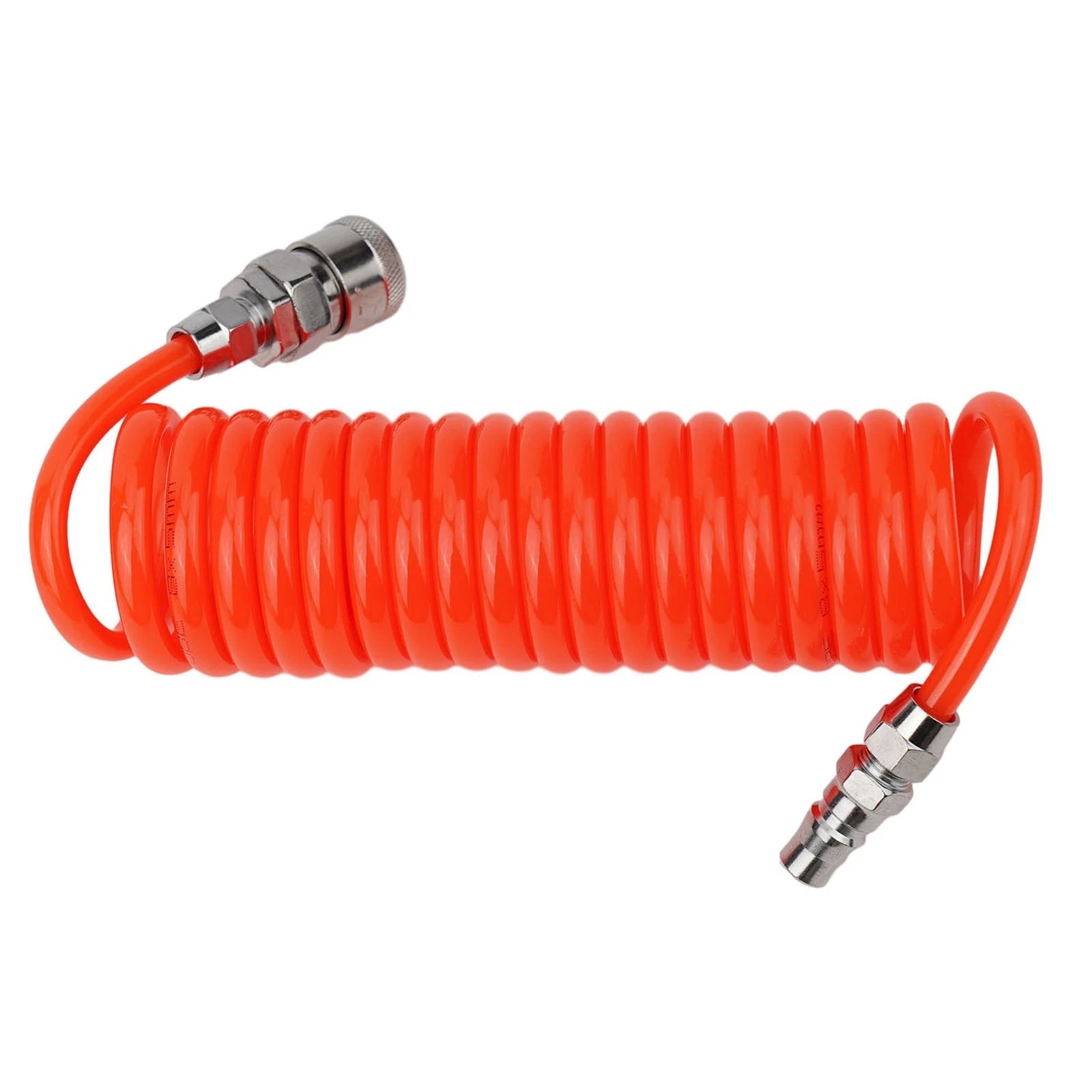 Air Compressor Hose 8x5mm PU Telescopic Tubing 3m Orange