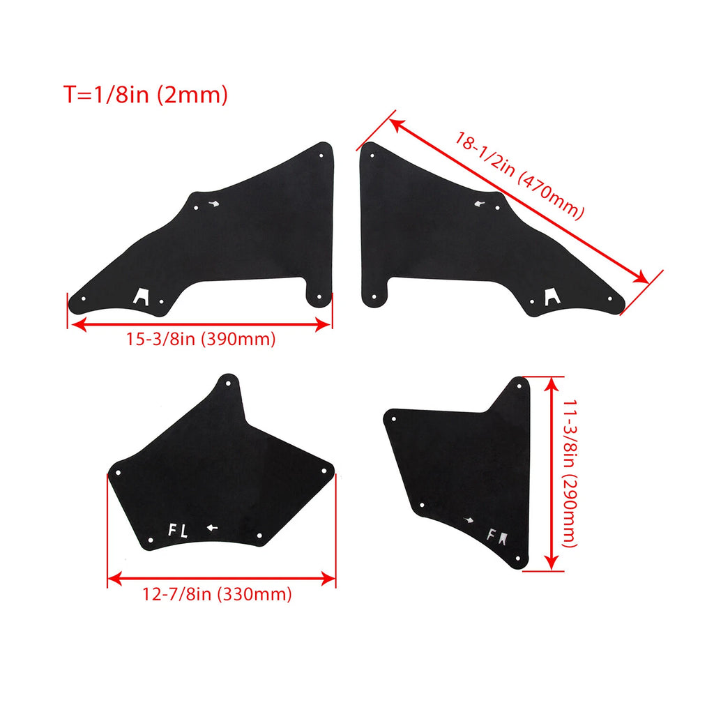 Set of 4 Splash Guards for Toyota 4Runner Lexus GX 470 (2003–2022)