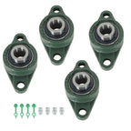 Set of 4 Pillow Block Flange Mounted Bearings