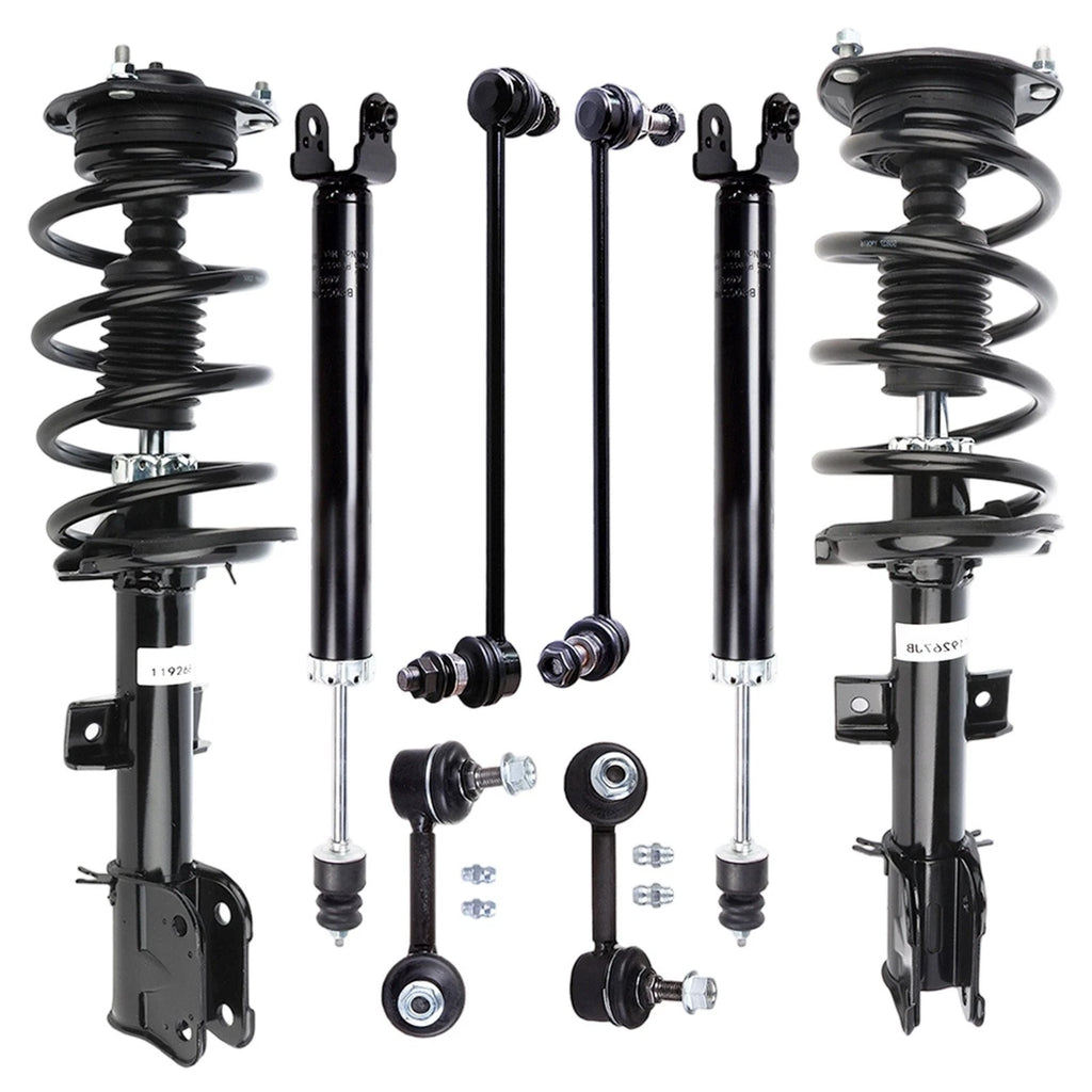 2 Complete Struts + 2 Shocks + 4 Sway Bars for Nissan Maxima (2009–2014)