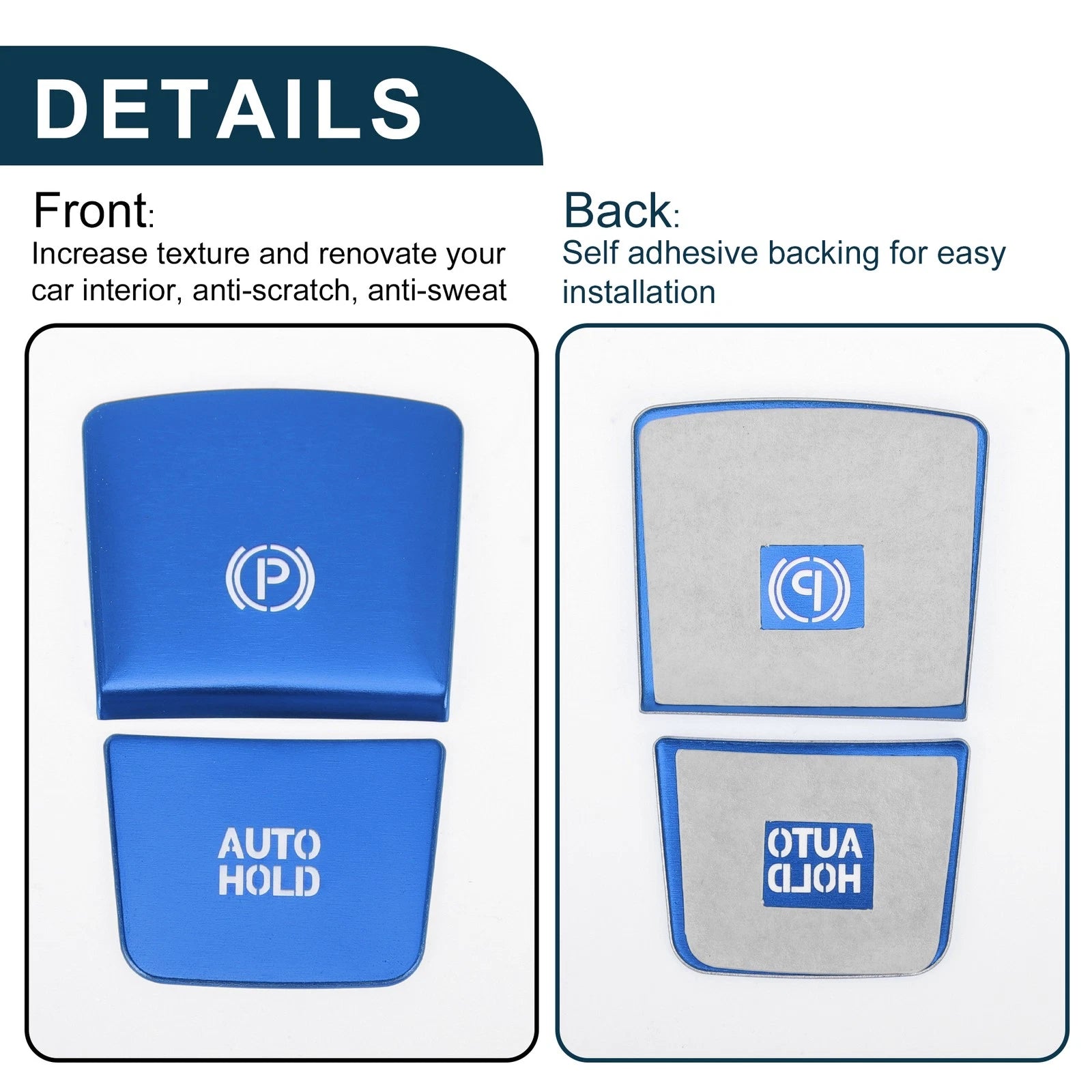 Set of 1 Gear Shift Handbrake Button Switch Cover for Hyundai Santa Fe (2019–2021) Blue