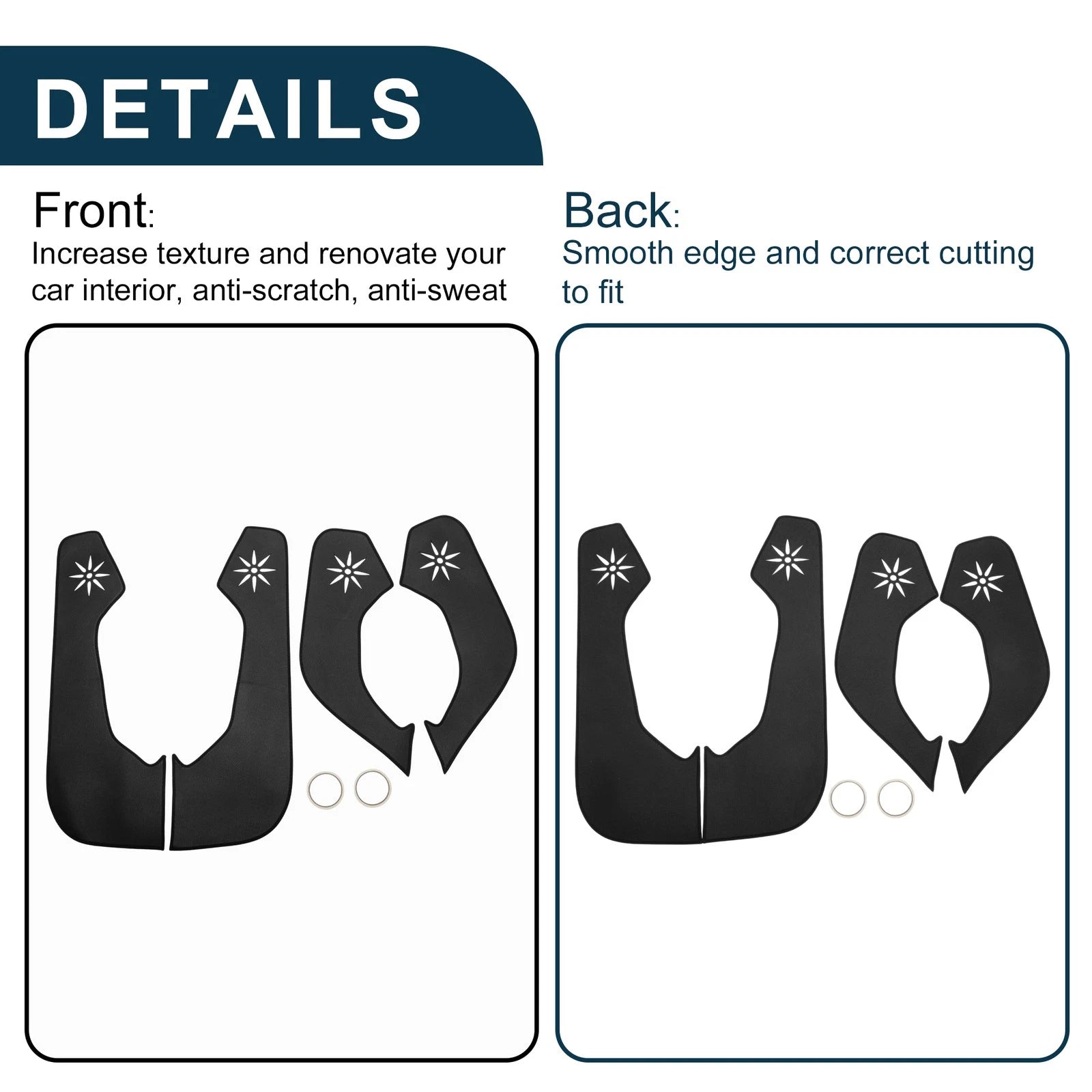 Set of 1 Car Door Leather Anti Kick Pad Sticker for Audi Q4 (2023–2024)