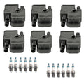 Set of 6 Ignition Coils & 12 Iridium Spark Plugs for Mercedes W210 W163