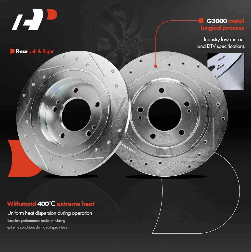 Drilled Brake Rotors for Hyundai Elantra, Sonata, Kia Optima