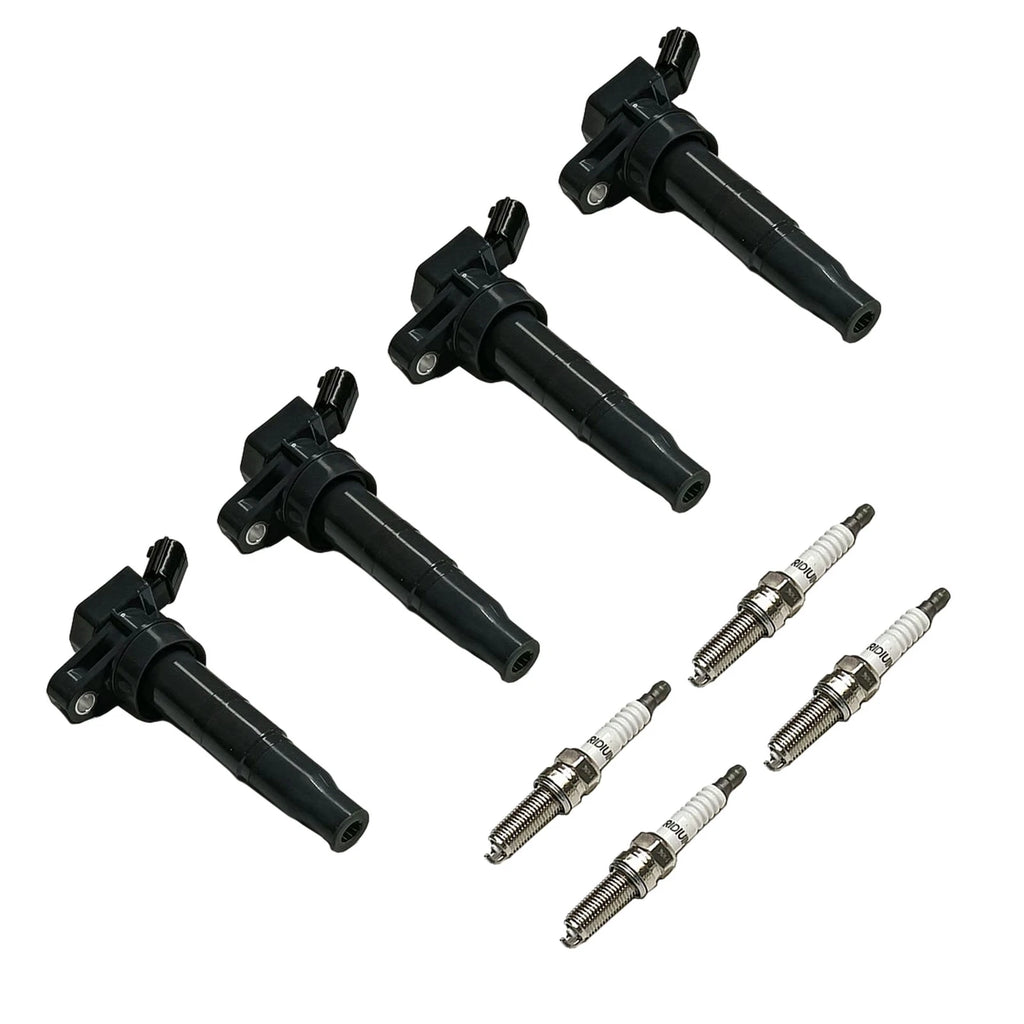 Set of 4 Ignition Coils & Spark Plugs for Kia Optima (2011-2015) Turbo
