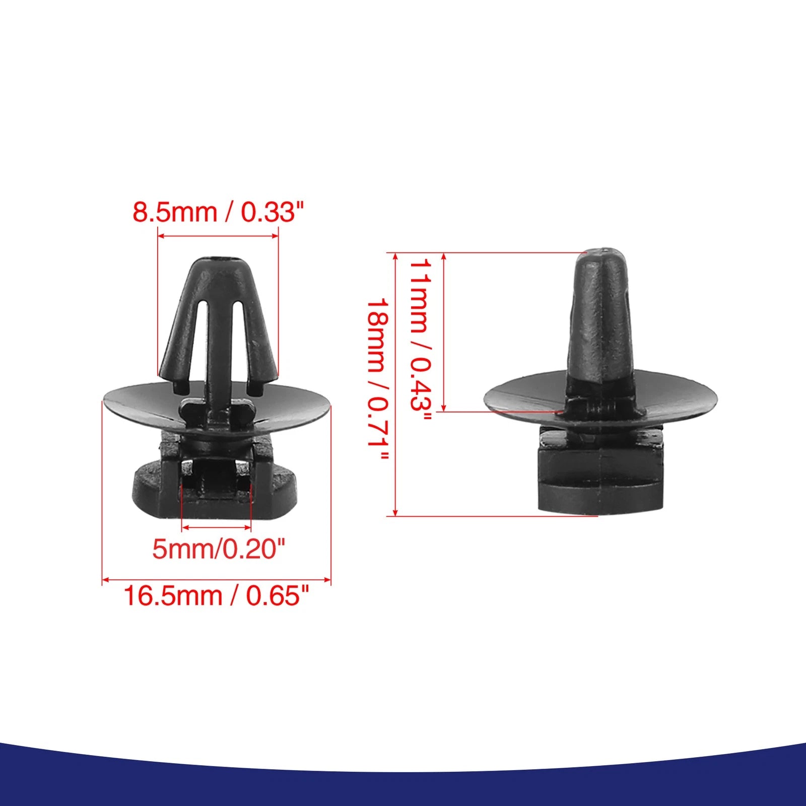 Set of 20 Car Clip Retainer Fasteners w/Cable Tie for Audi VW Skoda