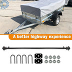 3500lbs Trailer Axle 5 Lug 95" HF 80" Spring Center 82" 5 on 4.5" w/ U-Bolt Kit