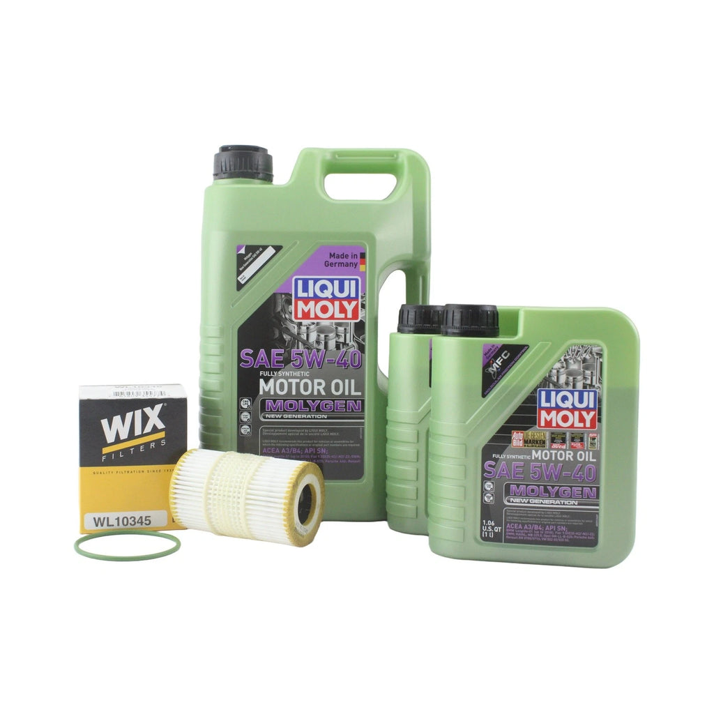 Oil Change Kit 7L Liqui Moly Molygen 5W-40 for Audi CREC/CREH