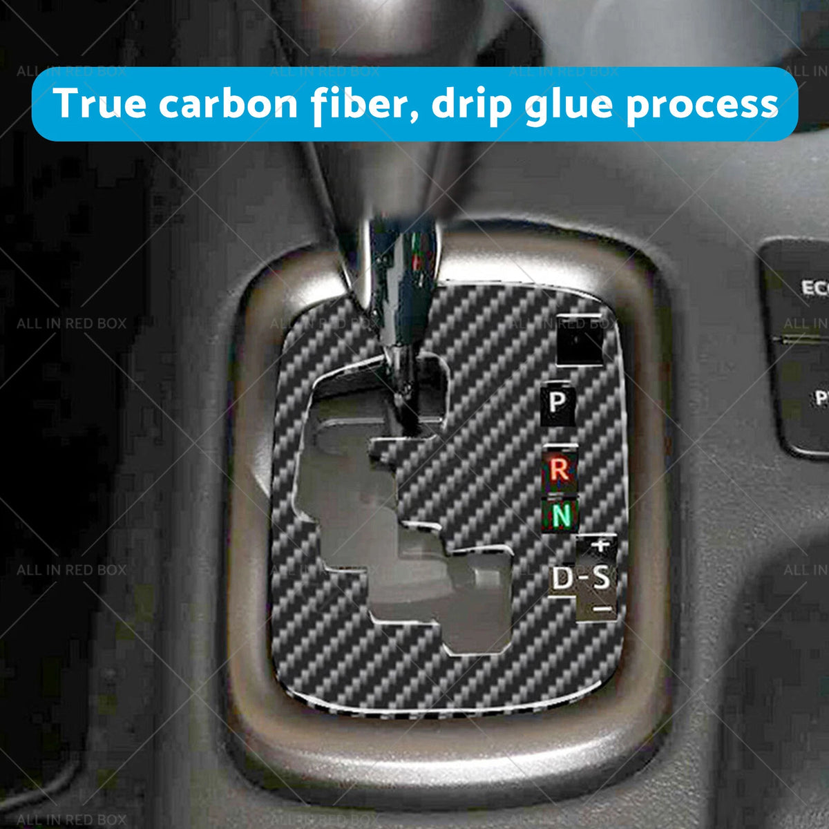 Carbon Fiber Gear Shift Sticker Trim for Toyota Hilux Revo (2015–2023) RHD