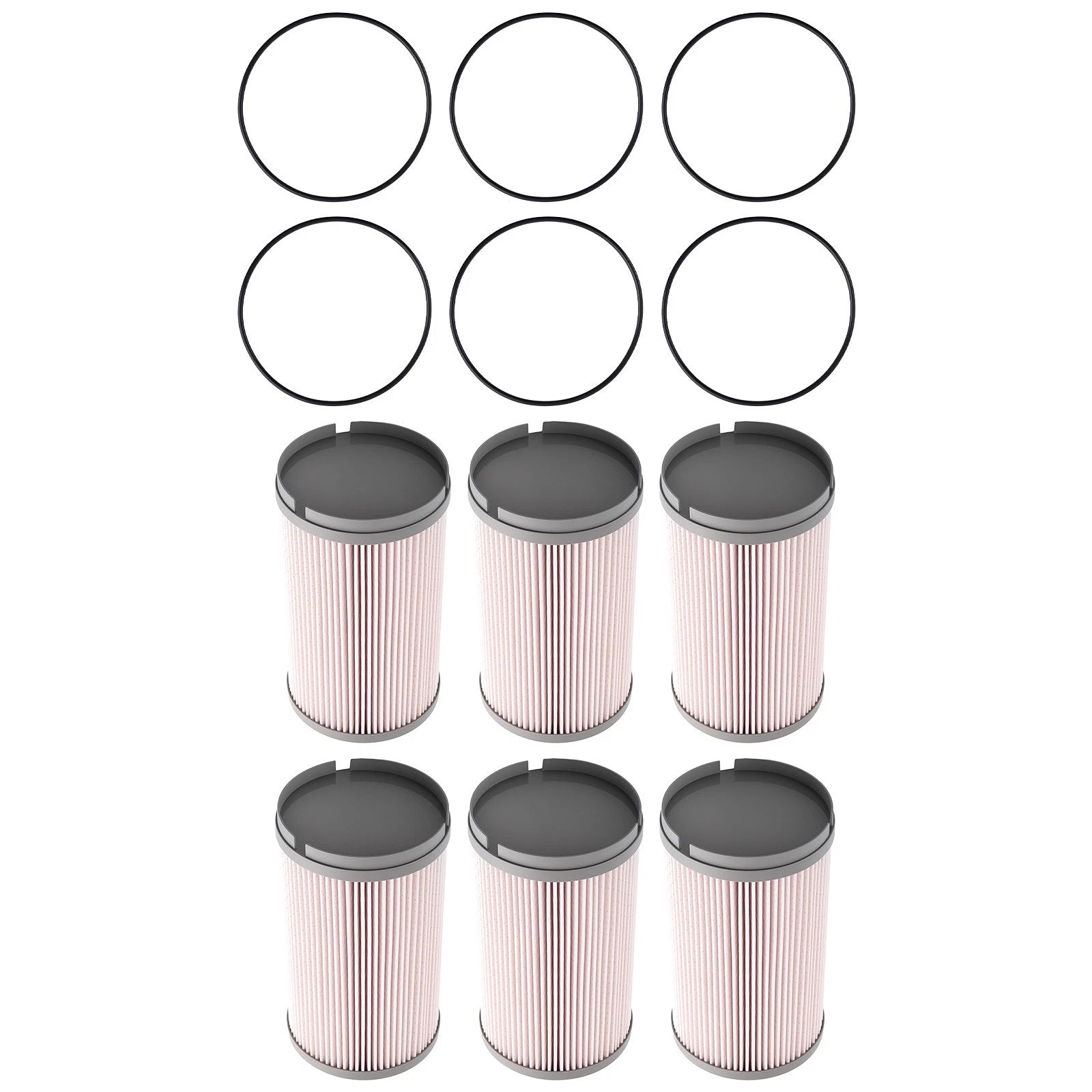 6Pack Fuel Filter Set for Peterbilt 320 365 367 Kenworth T880 (2010–2023) K37-1029 600500