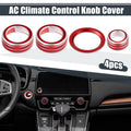 Set of 4 AC Knob Covers for Honda CR-V (2017–2021) Red