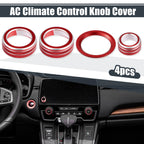 Set of 4 AC Knob Covers for Honda CR-V (2017–2021) Red