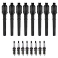 Set of 8 Ignition Coils & Iridium Spark Plugs for Mustang V8