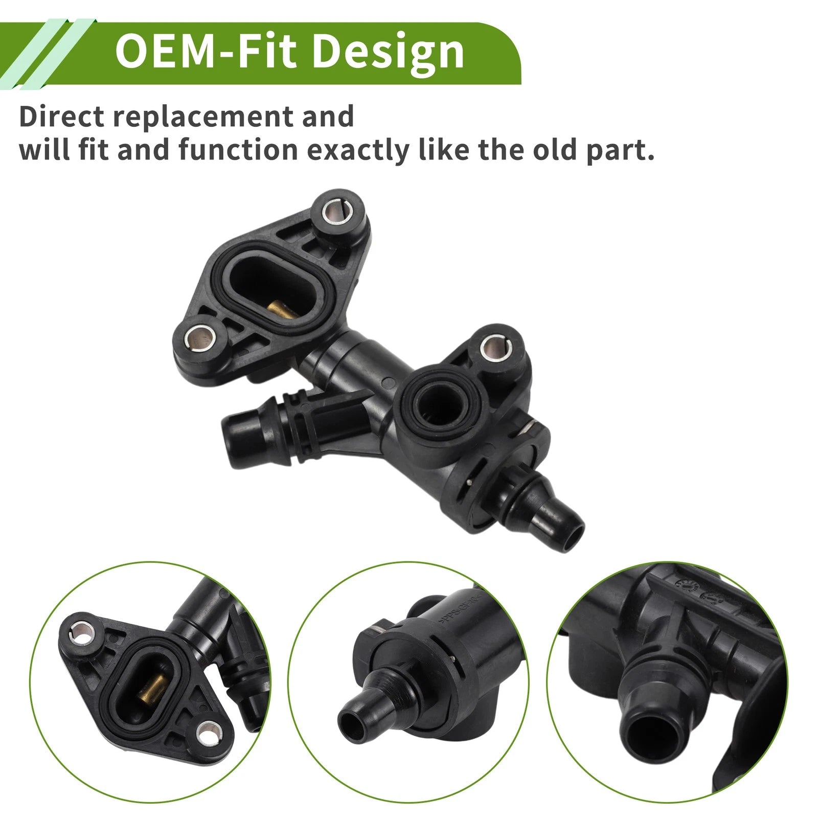 Engine Coolant Thermostat Housing Assembly for BMW 535i, 750i (2011–2016)