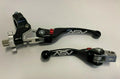 2X Unbreakable Black Folding Brake and Clutch Levers for KX 250F 450F (2013–2023)