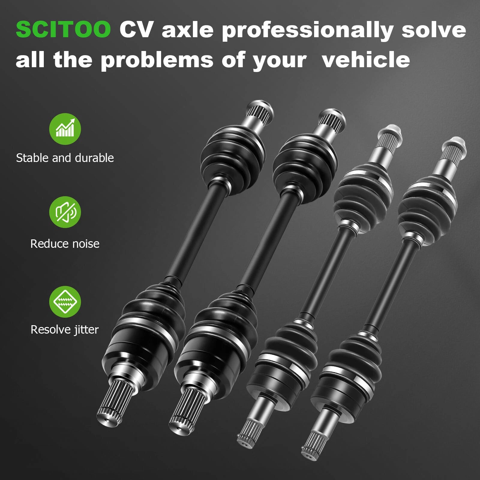 Set of 4 CV Axles for Yamaha Grizzly 700 (2007–2013)