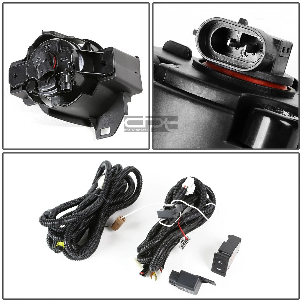 Fog Light Lamp + Switch for Nissan Altima 4-Door (2010–2012) L32A Yellow Lens