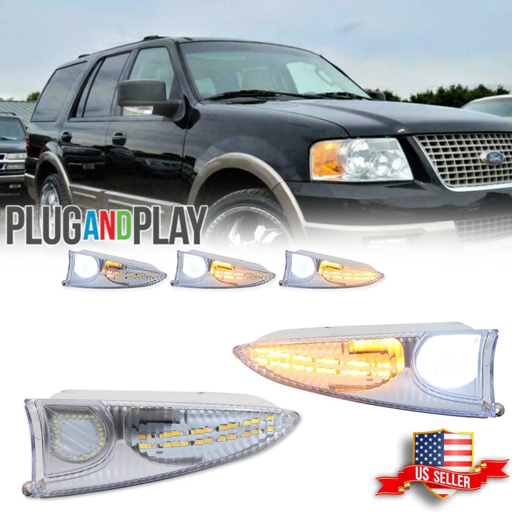 Dynamic LED Mirror Turn Signal Puddle Lights for Ford Expedition Navigator (2003–2006)