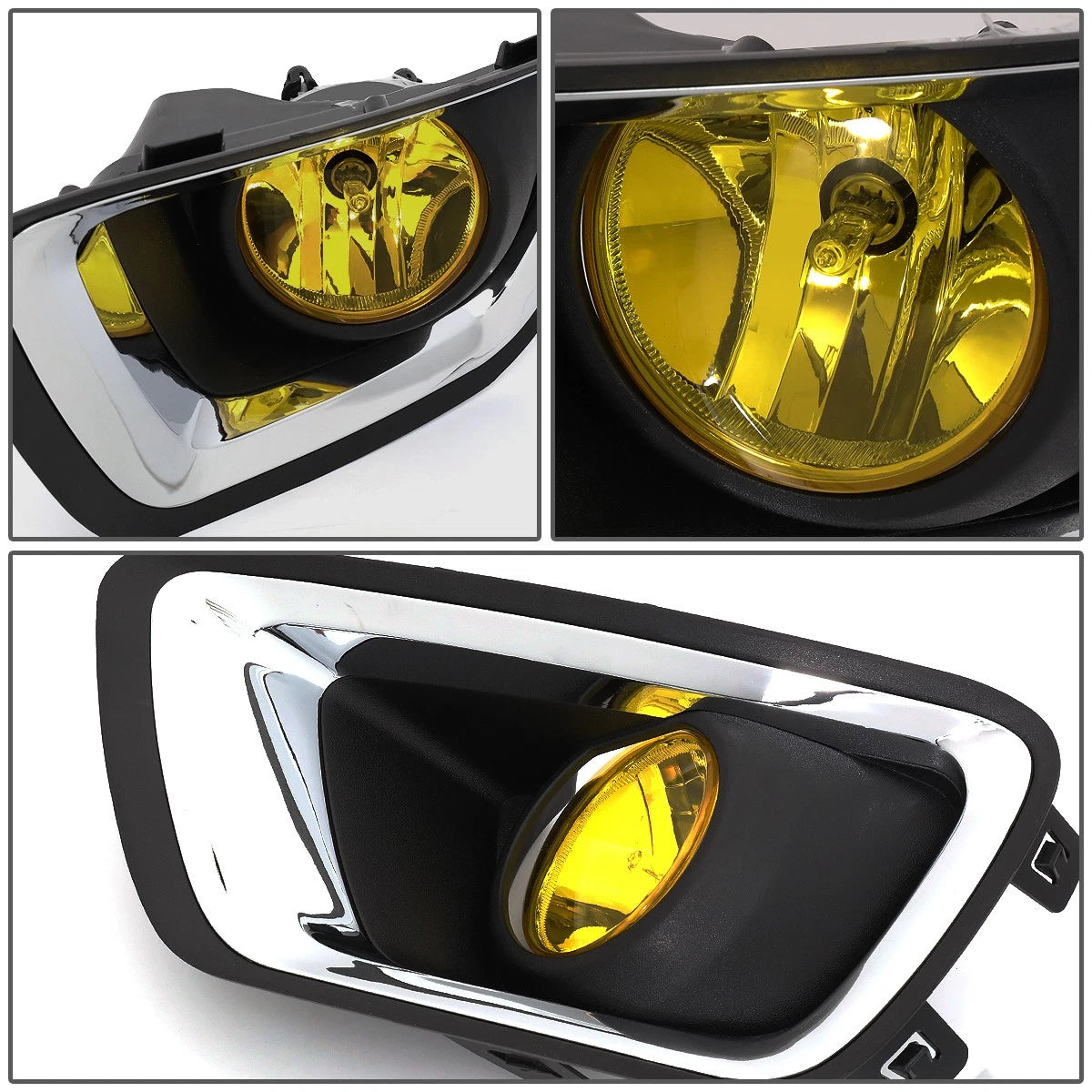 Front Fog Lights with Chrome Trim Bezel for Chevy Colorado (2015–2019)