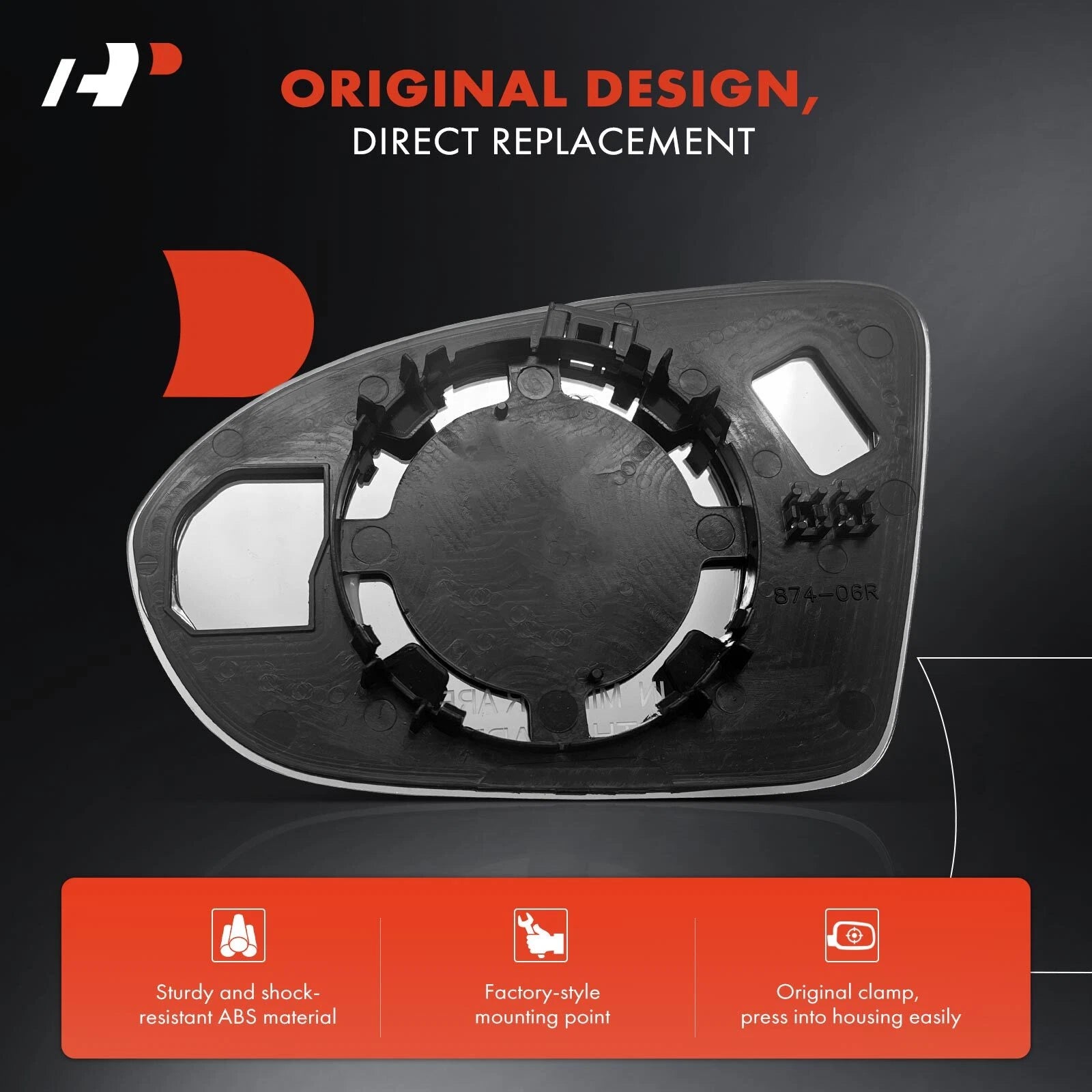 Pair Manual Mirror Glass for Chevrolet Cruze (2016–2019)