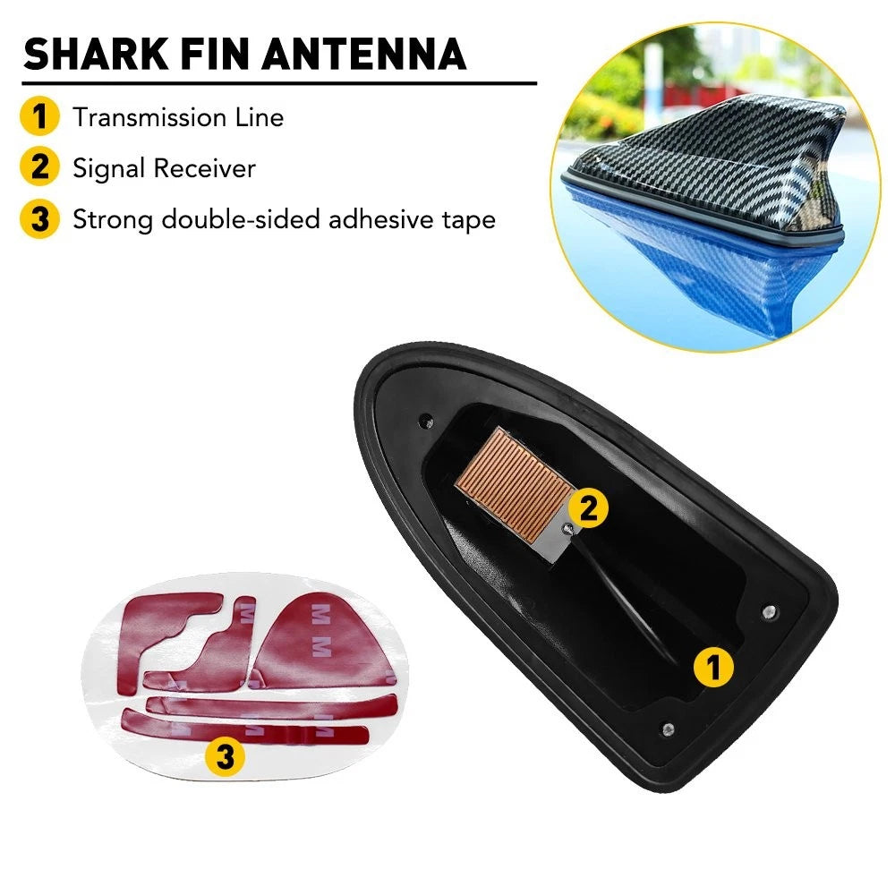 Shark Fin Antenna for Universal Vehicles (16CM, Carbon Fiber)
