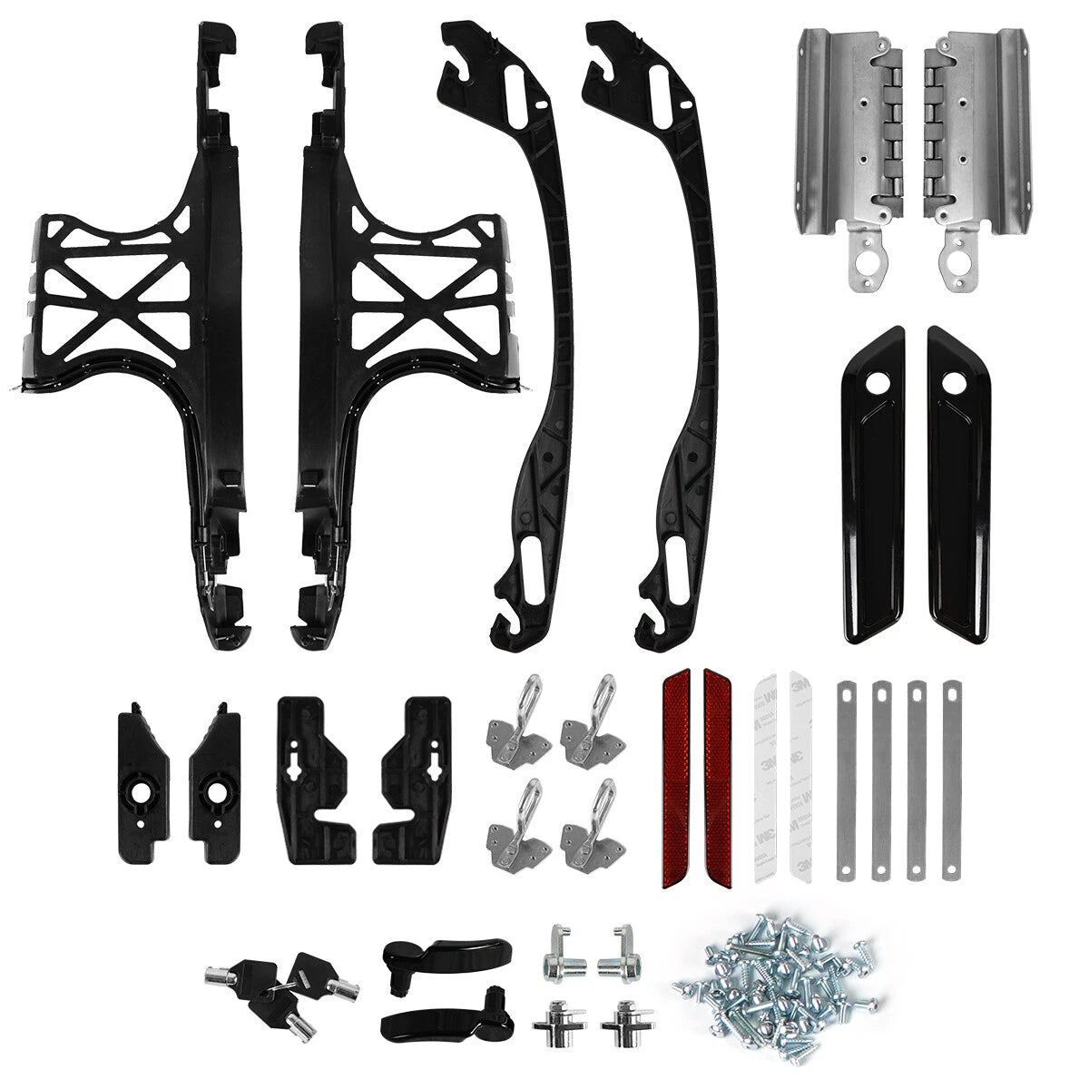 Saddlebag Hardware Latch Hinge Lock Kit for Harley Road King (2014–2023)