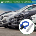 Set of 2 Front Rear Tow Hooks for Mazda RX8 (2003–2008) 11mm Aluminum Alloy Blue