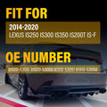Pair Smoked Rear Bumper Reflector Light Lamps for Lexus IS250 IS300 IS350 (2014–2020)