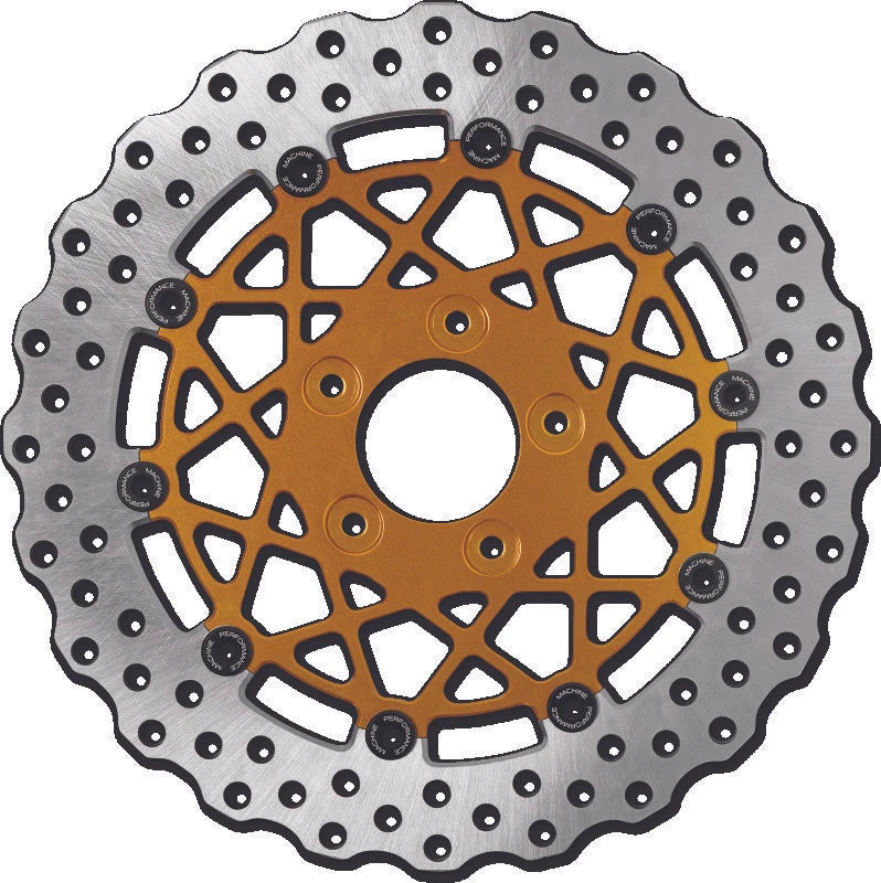 Performance Machine Disc for Speedstar (11.5in x .20 FF No O/S Rr, Gold Ano)