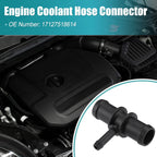 Engine Coolant Hose Connector for BMW Mini Cooper R52 R53 (2002–2008) No. 17127518614
