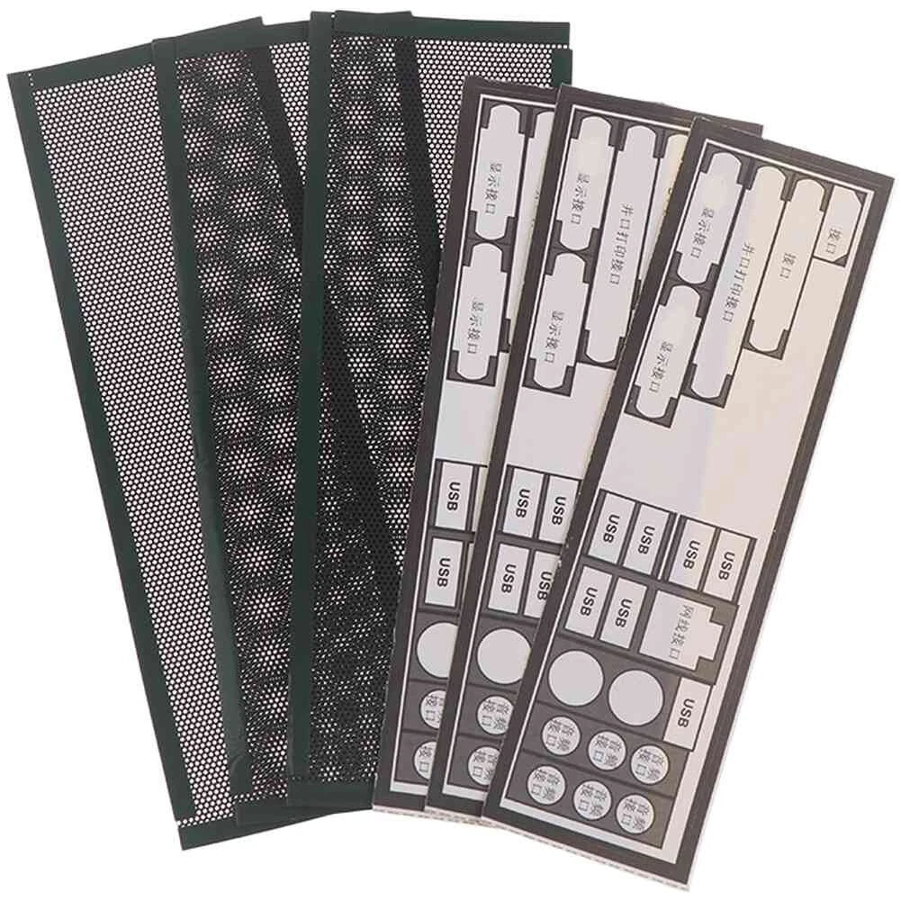 3PCS PVC Dust Filter for Desktop Motherboard I/O Back Plate Chassis