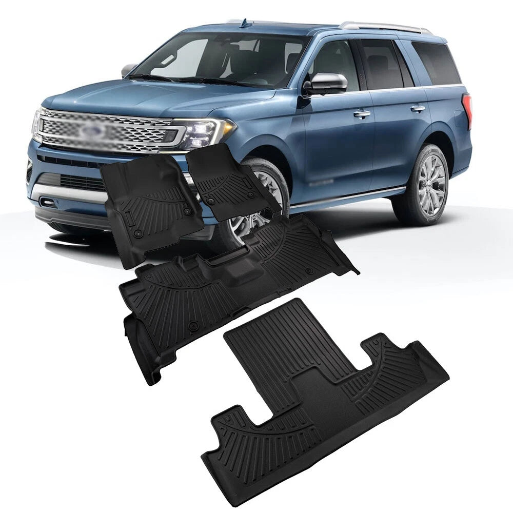 Set of 4 3D Floor Mats Liners for Ford Expedition (2018–2024)