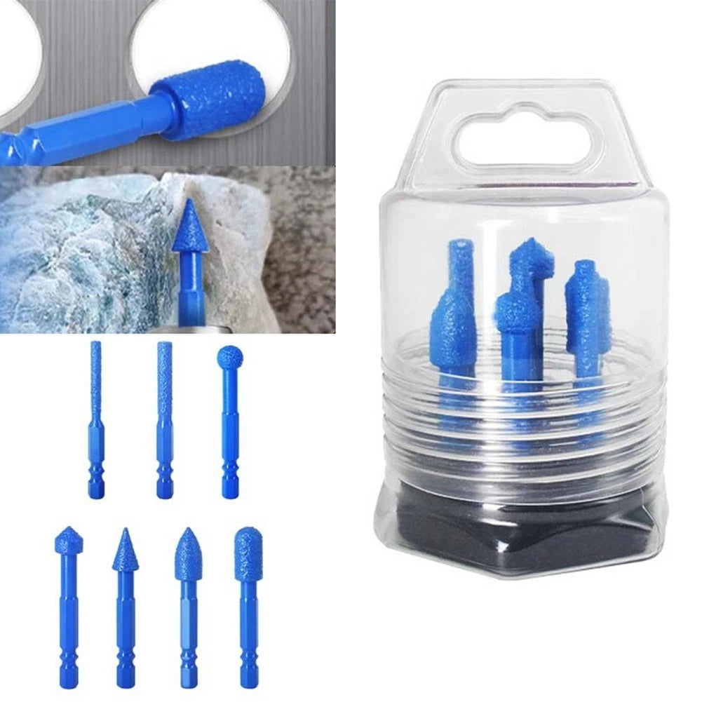 Hex Shank Emery Grinding Bits for Stone Wood Metal Applications