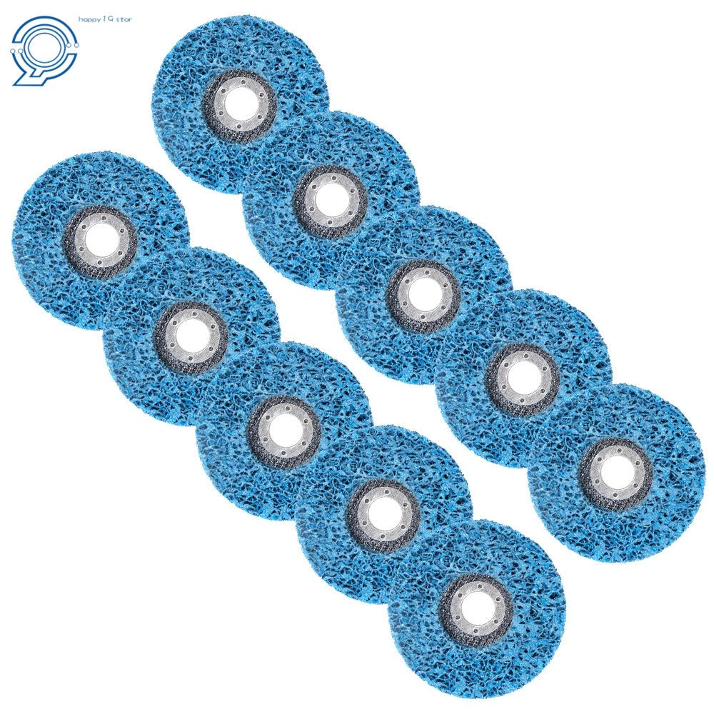 Set of 10 Poly Strip Discs for Angle Grinder (4.5" x 7/8")