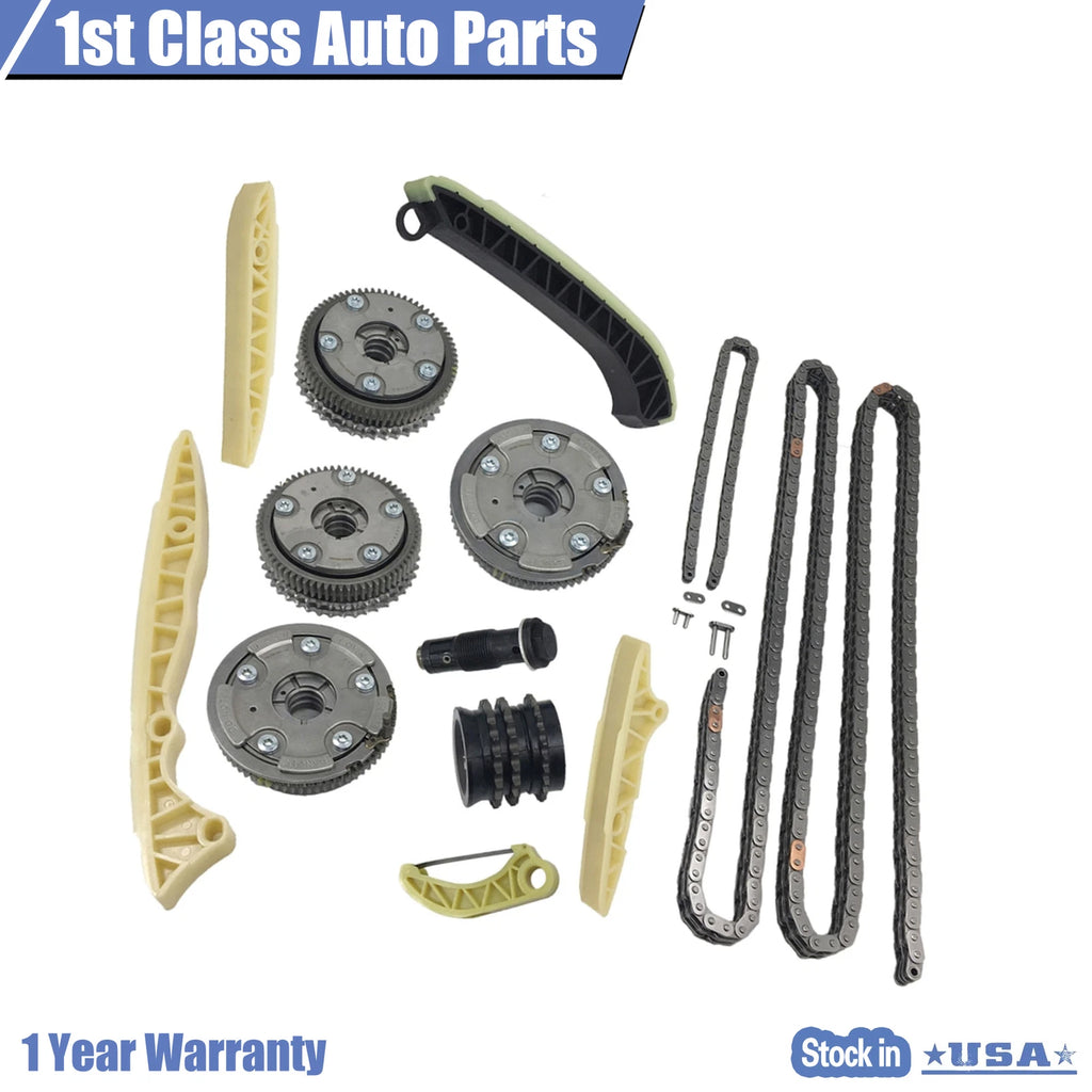 Timing Chain Kit with 4 Camshaft Adjusters for BMW C350 E350 ML350 R350 (2005–2015)
