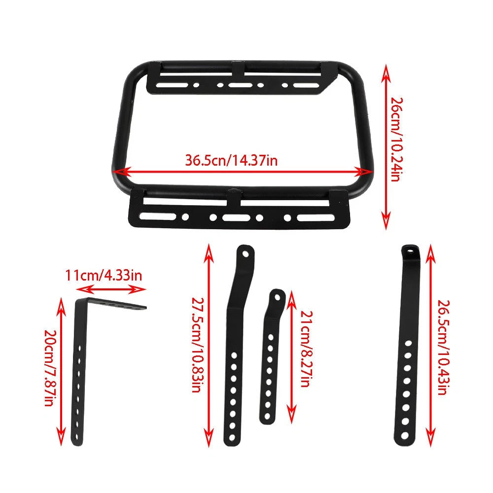 36L Silver Hard Saddlebag Box for Motorcycle (Fits Various Models)