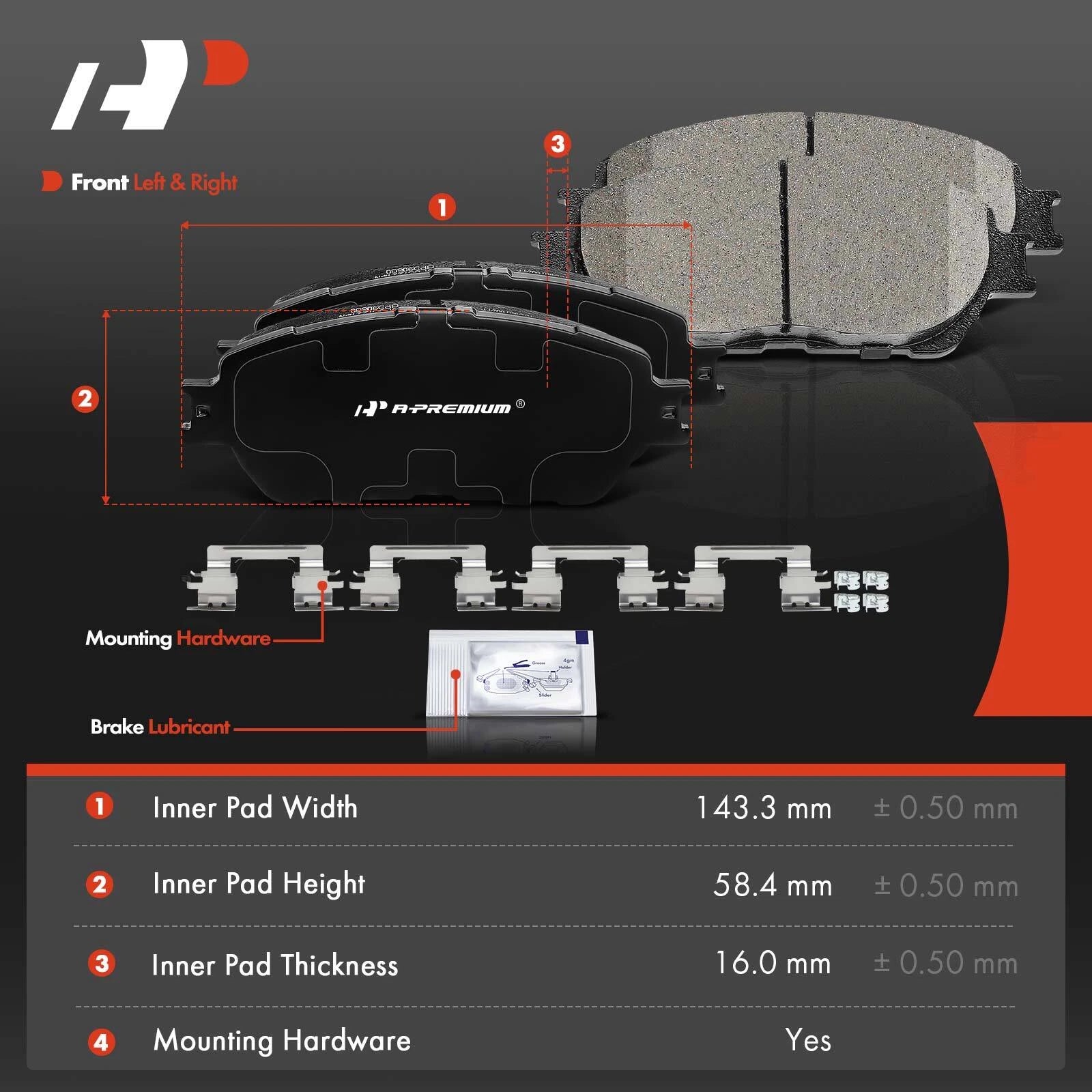Ceramic Brake Pads for Toyota Sienna (2004-2010)