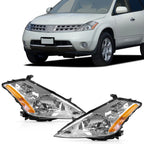 Pair Halogen Headlights for Nissan Murano (2003–2007)