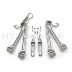Set of 2 Silver Rear Foot Pegs Footrest Brackets for Suzuki GSXR 600 750 (2008–2010)