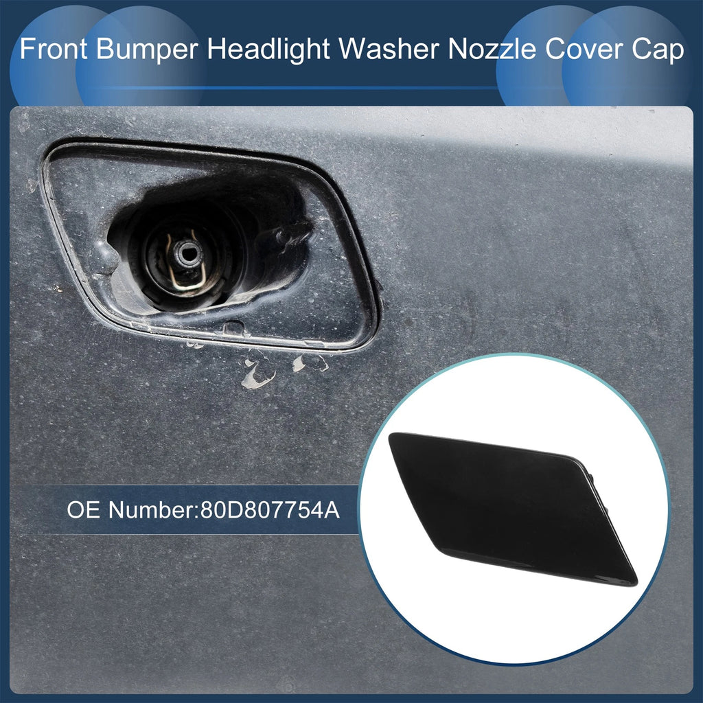 Front Right Washer Nozzle Cover Cap for Audi Q5 S-Line (2018–2020) Black