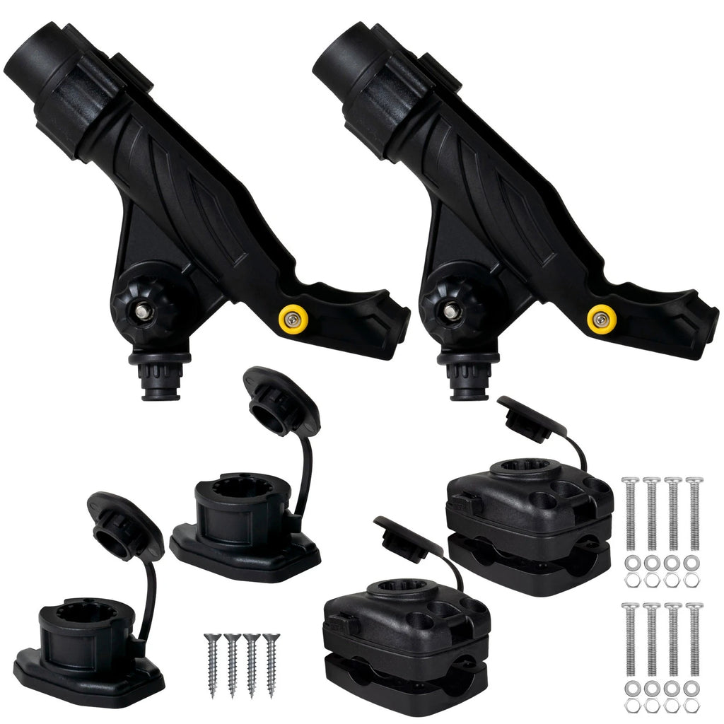 2-Pack Adjustable Fishing Rod Holder Set for Boat & Kayak (Large)