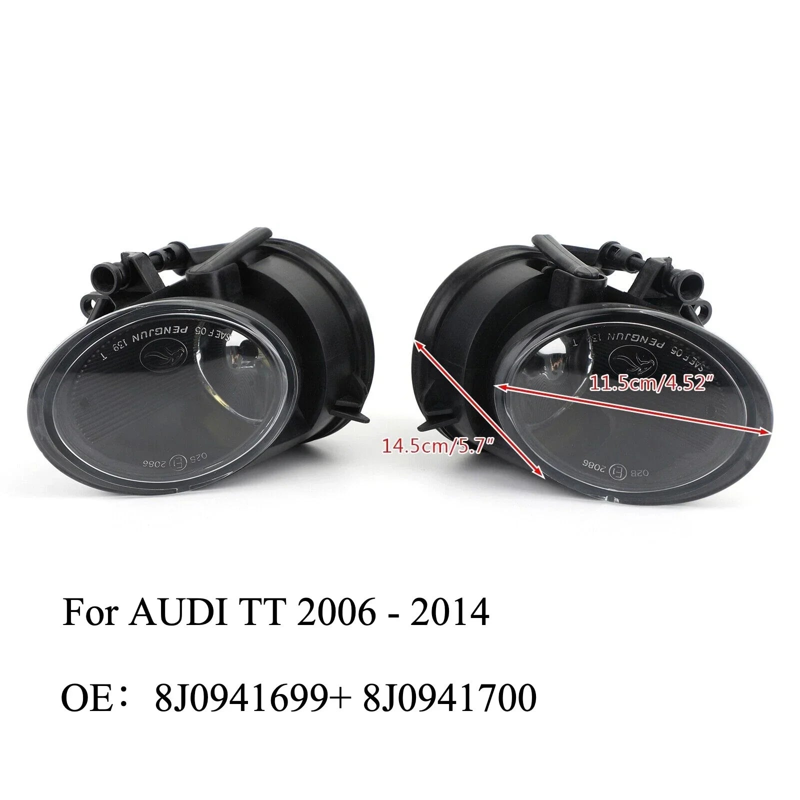 1 Pair Fog Driving Lights for Audi TT (2006–2014)